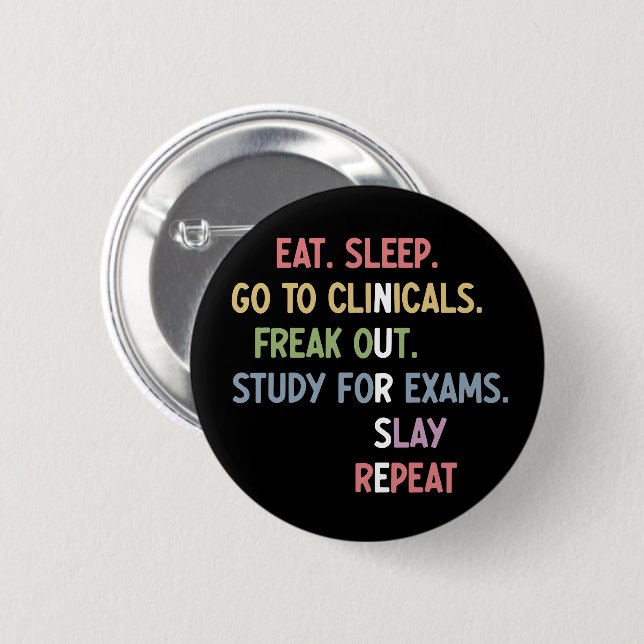 Funny Nursing School student Future Nurse Gifts Button (Front & Back)