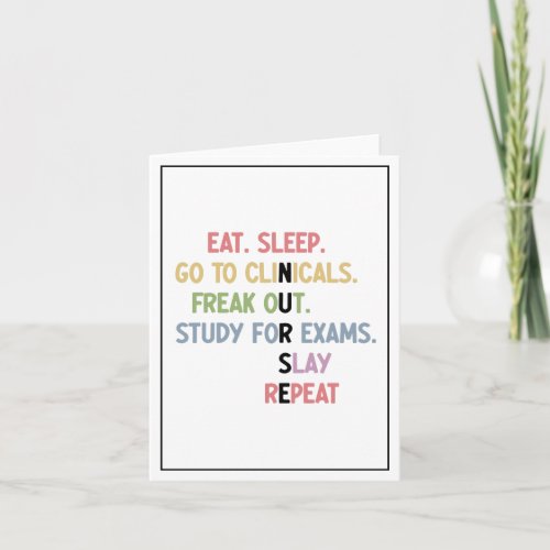 Funny Nursing School student Future Nurse Gifts Card