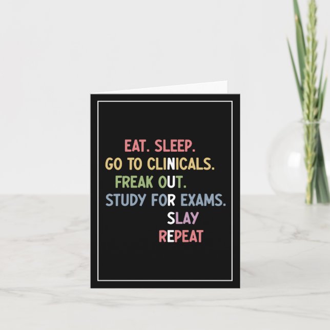 Funny Nursing School student Future Nurse Gifts Card (Front)