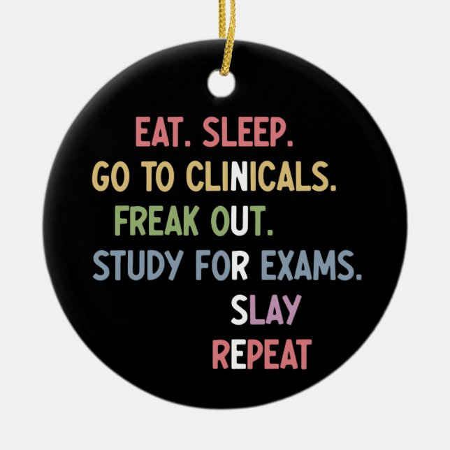 Funny Nursing School student Future Nurse Gifts Ceramic Ornament (Front)