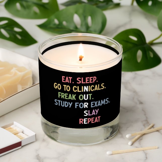 Funny Nursing School student Future Nurse Gifts Scented Candle (Lit)