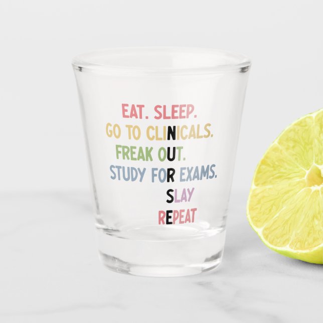 Funny Nursing School student Future Nurse Gifts Shot Glass (Front)