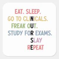 Funny Nursing School student Future Nurse Gifts Square Sticker