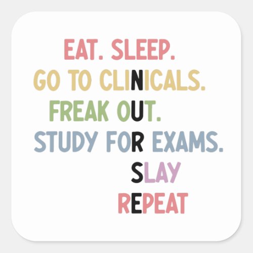 Funny Nursing School student Future Nurse Gifts Square Sticker