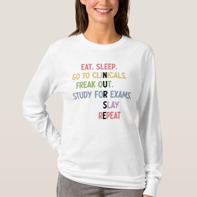 Funny Nursing School student Future Nurse Gifts T-Shirt (Front)