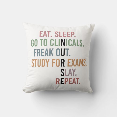 Funny Nursing School student Future Nurse Gifts Throw Pillow