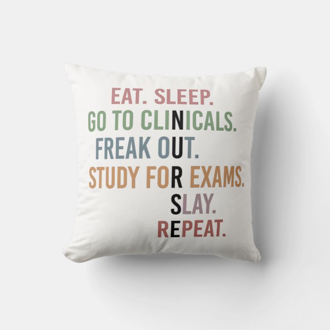 Funny Nursing School student Future Nurse Gifts Throw Pillow (Front)