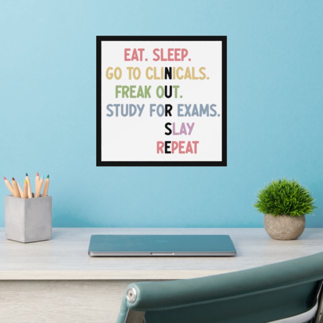 Funny Nursing School student Future Nurse Gifts Wall Decal (Home Office 2)