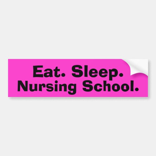 Funny Nursing Student Bumper Sticker