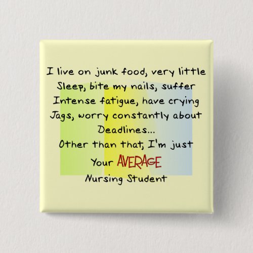 Funny Nursing Student Gifts Button