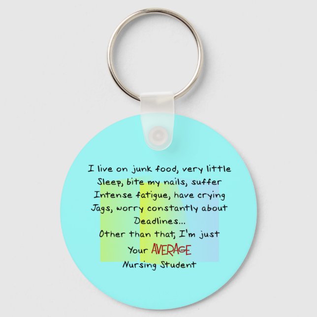 Funny Nursing Student Gifts Keychain (Front)