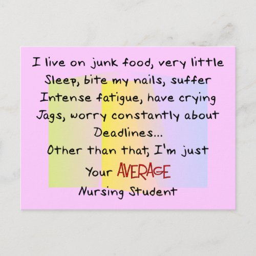 Funny Nursing Student Gifts Postcard