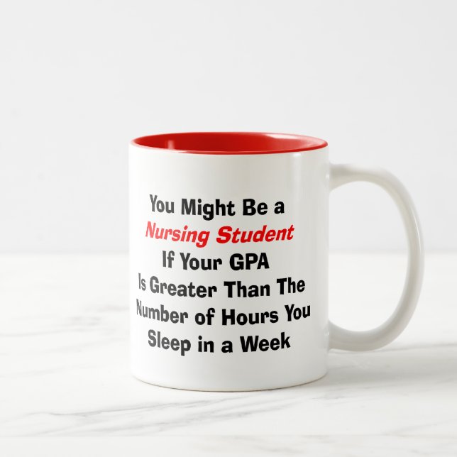 Funny Nursing Student Gifts Two-Tone Coffee Mug (Right)