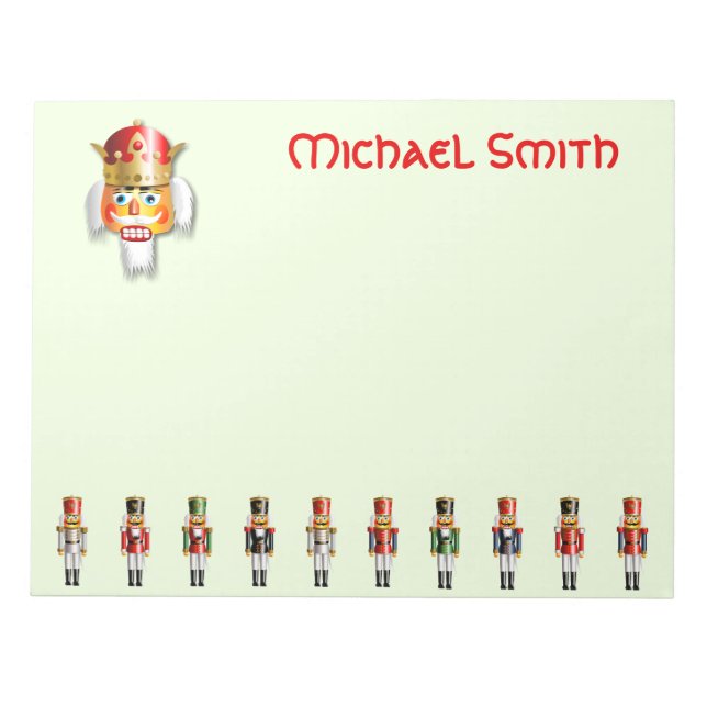 Funny Nutcracker Army Notepad (Front)