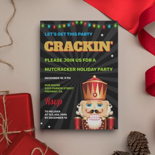 Funny Nutcracker Holiday Christmas Party Invitation