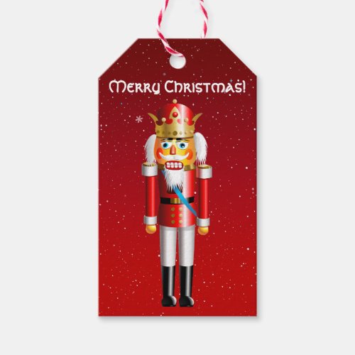 Funny Nutcracker King Cartoon Gift Tags