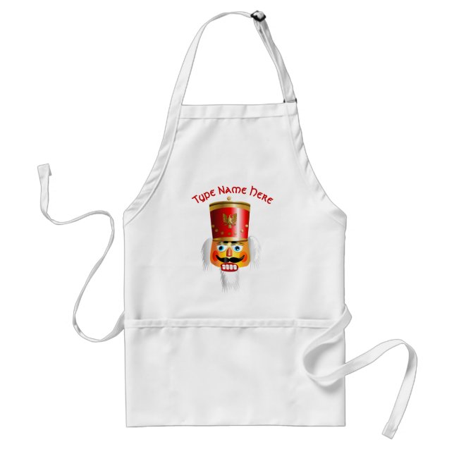 Funny Nutcracker Officer Adult Apron (Front)