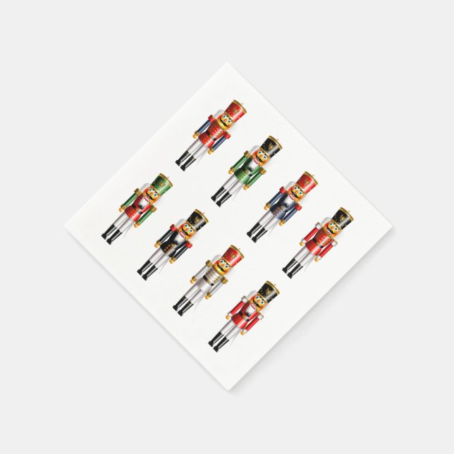 Funny Nutcrackers In Hussar Uniforms Paper Napkins (Corner)