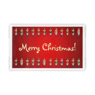 Funny Nutcrackers Toy Soldiers Army Acrylic Tray