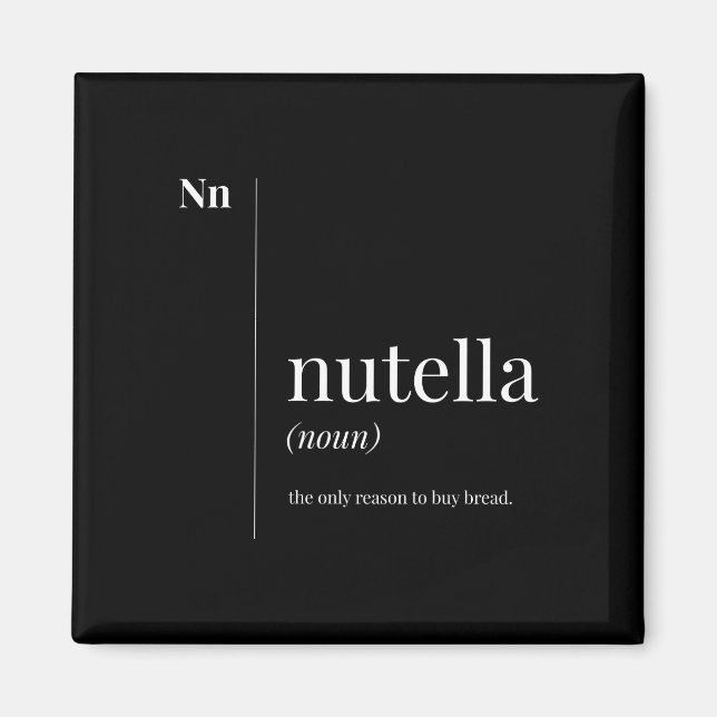 Funny Nutella Definition Magnet (Front)