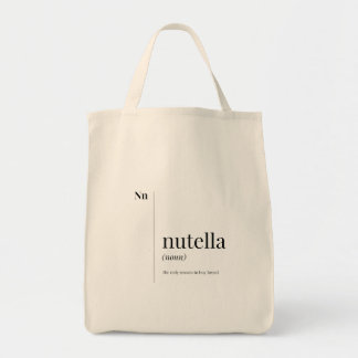 Funny Nutella Definition Tote Bag