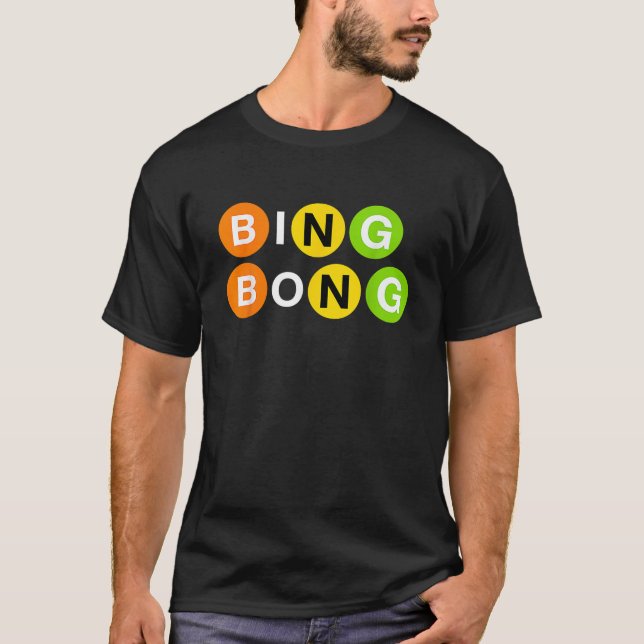 Funny NYC Subway Bing Bong Rally T Shirt (Front)