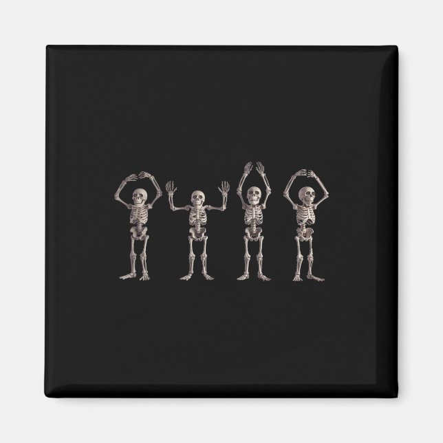 Funny O-h-i-o State Skeleton Lover Ohio Halloween  Magnet (Front)