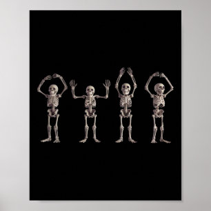 Funny O-h-i-o State Skeleton Lover Ohio Halloween  Poster