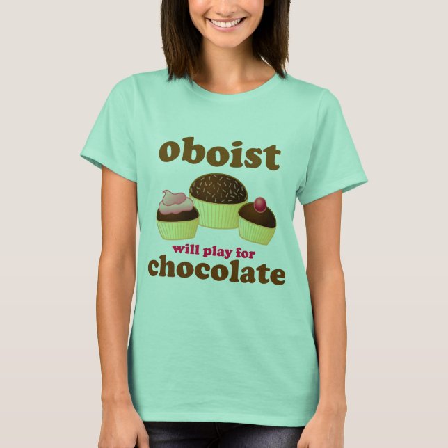 Funny Oboe Chocolate T-shirt (Front)