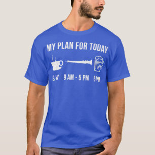Funny Oboe Instrument Music My Plan For Today T-Shirt