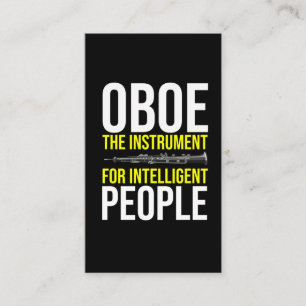 Funny Oboe Player Intelligent Musician Humor Business Card