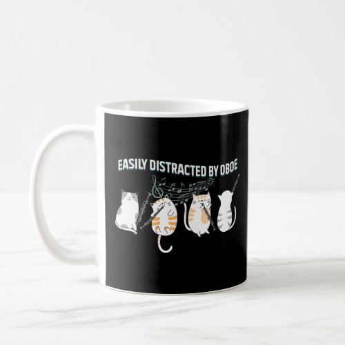 Funny Oboist Music Orchestra Cat Playing Oboe Inst Coffee Mug