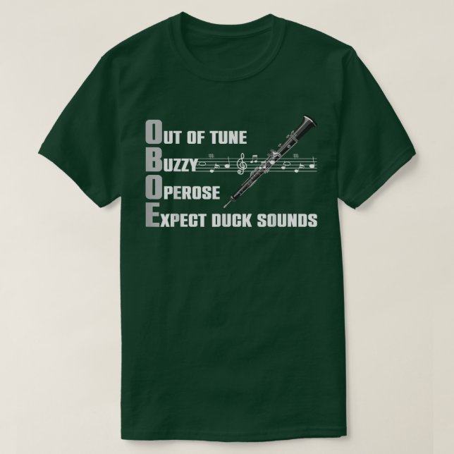 Funny Oboist Music Orchestra Oboe Musical Instrume T-Shirt (Design Front)