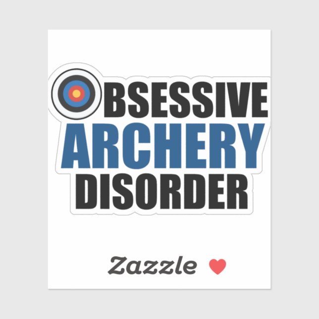 Funny Obsessive Archery Disorder Sticker (Sheet)