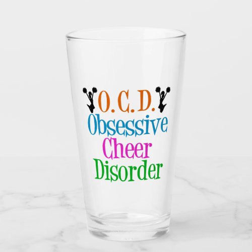Funny Obsessive Cheer Disorder Glass