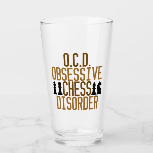 Funny Obsessive Chess Disorder Glass