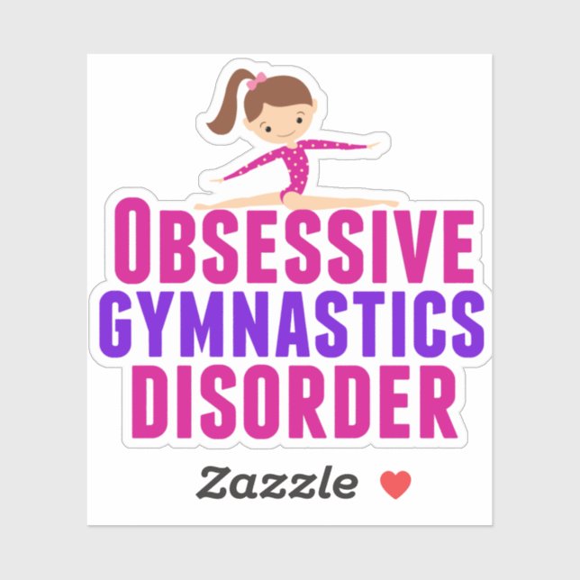 Funny Obsessive Gymnastics Disorder Sticker (Sheet)