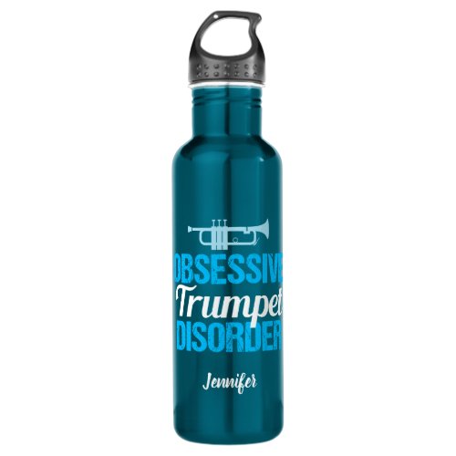 Funny Obsessive Trumpet Disorder Water Bottle