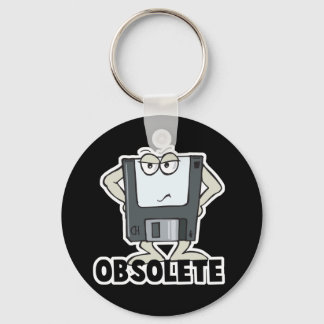 funny obsolete floppy disk keychain
