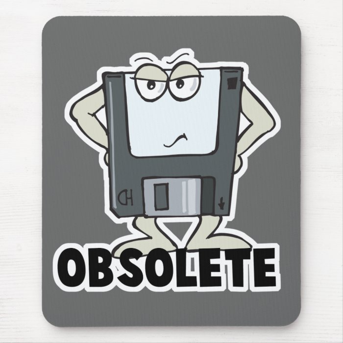 funny obsolete floppy disk mouse pad