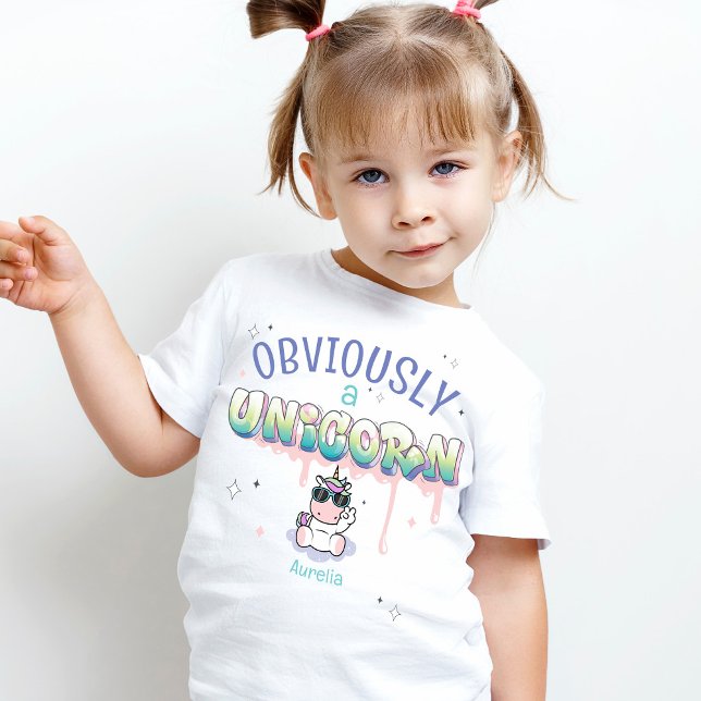 Funny Obviously A Unicorn Theme Birthday Party T-Shirt (Funny Obviously A Unicorn theme girl's birthday party t-shirt, 1st, 2nd, 3rd, 4th, 5th, 6th, 7th)