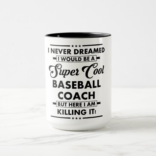 Funny Occupation/Profession Super Baseball Coach Mug (Center)