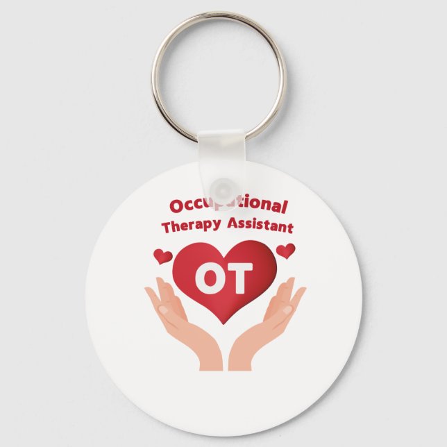 Funny Occupational Therapy Assistant Gift Keychain (Front)