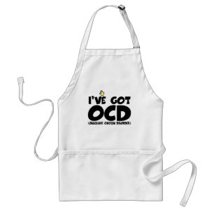 Funny OCD chicken Adult Apron