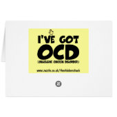Funny OCD chicken Cards (Back Horizontal)