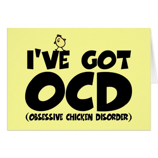 Funny OCD chicken Cards (Front Horizontal)