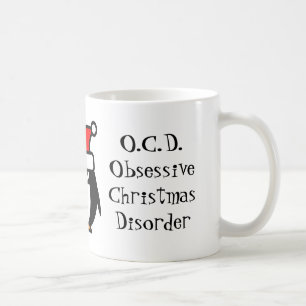 Funny OCD obsessive christmas disorder coffee mug