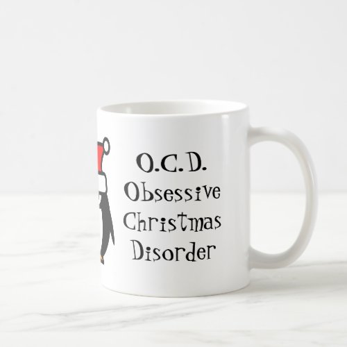 Funny OCD obsessive christmas disorder coffee mug