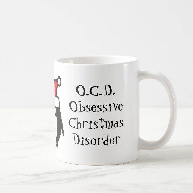 Funny OCD obsessive christmas disorder coffee mug (Right)