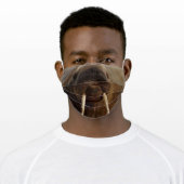 funny ocean animal walrus tusk adult cloth face mask (Worn)